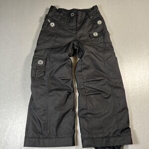 Obermeyer Ski Snow Pants Girls Juniors 6 Black Insulated EWS Gaiters Waterproof